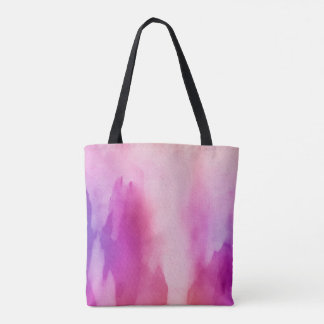 Pink & Purple Water Color Positive Space Tote Bag