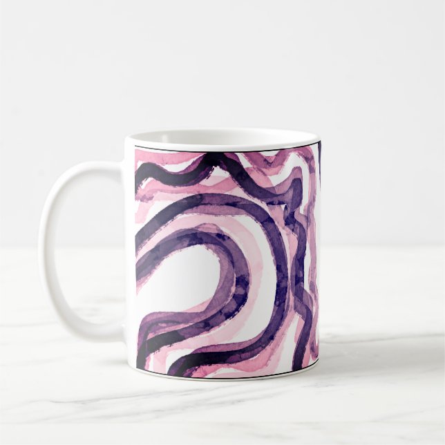 Pink & Purple Watercolor Abstract Versatile Mug (Left)