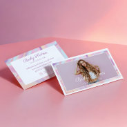 Pink & Purple Watercolor Holographic Design Beauty Business Card at Zazzle