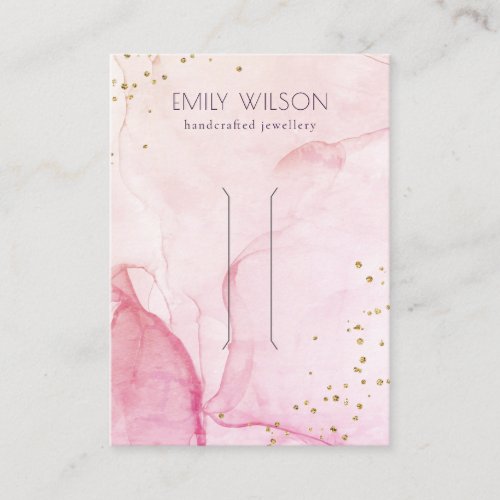 Pink Purple Watercolor Texture Hair Clip Display Business Card