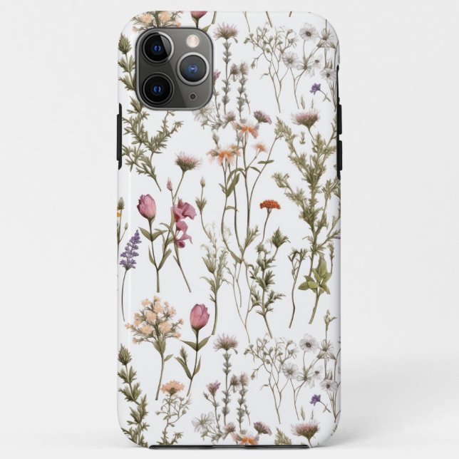Pink Purple Watercolor Wildflower  Case-Mate iPhone Case (Back)
