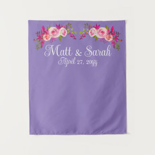 Pink Purple Wedding Backdrop Reception Photo Booth