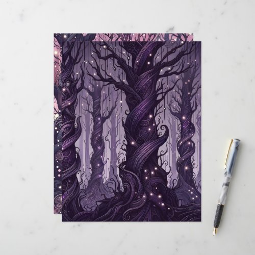 Pink &amp; Purple Whimsigoth Scrapbook Paper