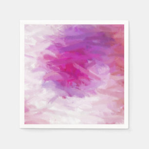 Pink Purple White Abstract Art Napkins