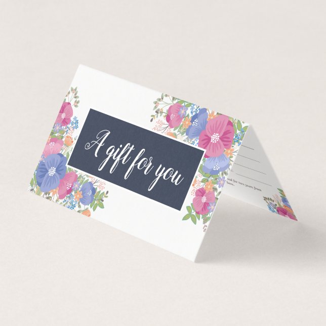 Pink Purple Wildflower Bouquets - Gift Certificate (Front)