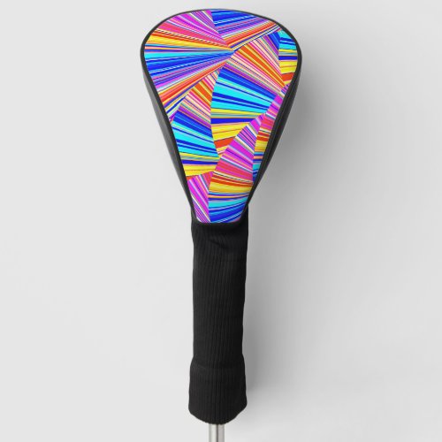 Pink Purple Yellow Blue Trendy Abstract Pattern Golf Head Cover