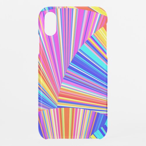 Pink Purple Yellow Blue Trendy Abstract Pattern iPhone XR Case