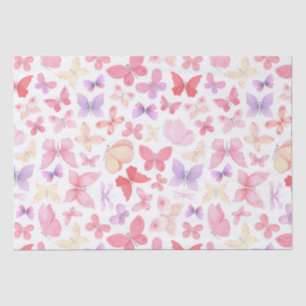 Pink Purple Yellow Butterflies Tissue Paper