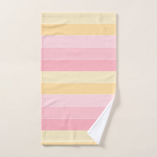 Pink Purple Yellow Colors Elegant Pattern Template Hand Towel (Hand Towel)