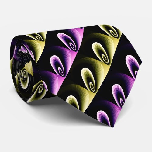 Pink Purple Yellow Gold Green COOL Modern Pattern Neck Tie