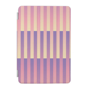 Pink Purple Yellow Striped Pattern iPad Mini Cover