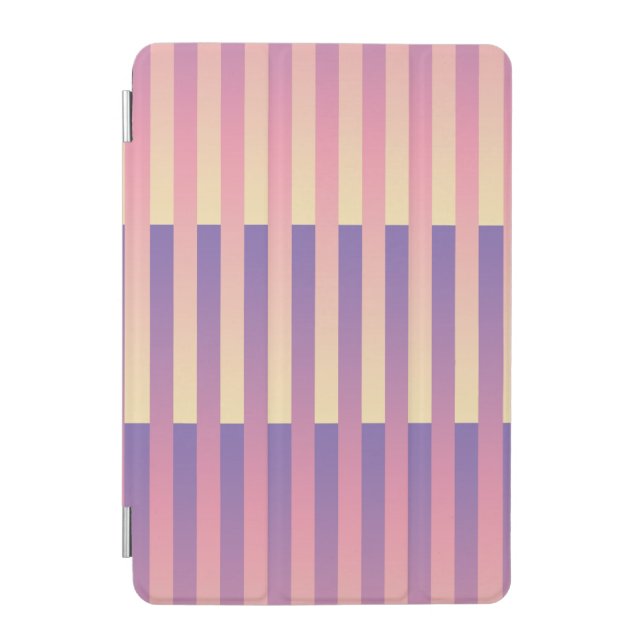 Pink Purple Yellow Striped Pattern  iPad Mini Cover (Front)