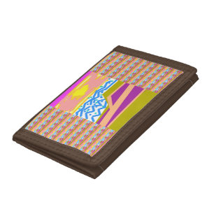 Pink Purple Yellow Sunset Yacht Tri-fold Wallet