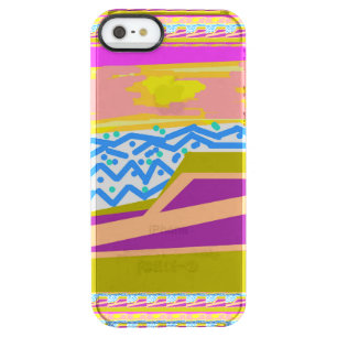 Pink Purple Yellow Sunset Yacht Clear iPhone SE/5/5s Case