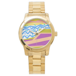 Pink Purple Yellow Sunset Yacht Watch