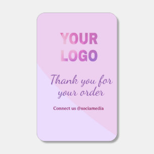 Pink purple your logo connect with us social media matchboxes