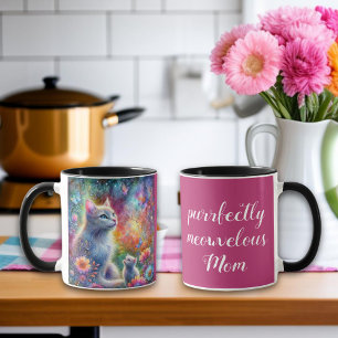 Pink Purrfectly Meowvelous Mom Cat Mother's Day Mug