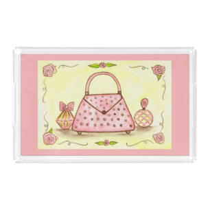Pink Purse Perfume Vanity Tray