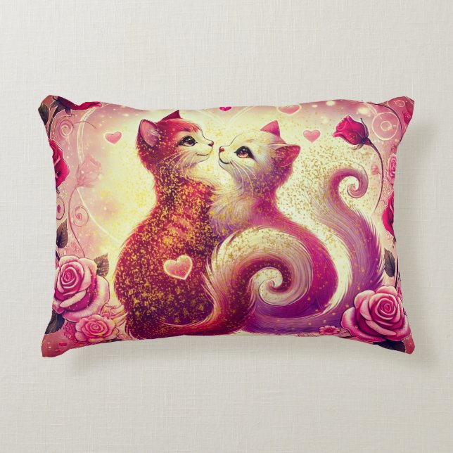 Pink Pussy Cats Scented Candle  Accent Pillow (Front)