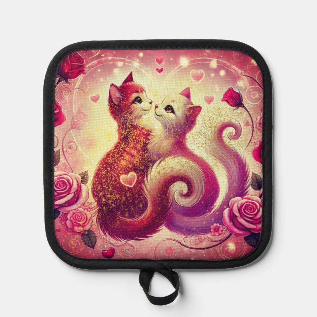 Pink Pussy Cats Scented Candle  Pot Holder (Front)