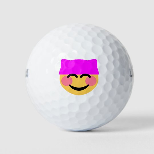 Pink Pussy Hat Emoji Golf Balls 5542