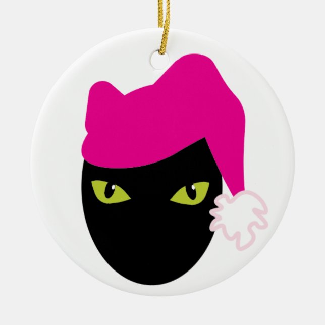 Pink Pussycat Ornament (Front)