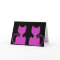 Pink Puzzled Cat Greeting Cards