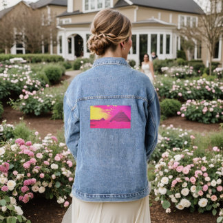 Pink Pyramids T-Shirt Tank Top Denim Jacket