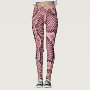 Snake Skin Neon Pink Lucy Animal Printed Leggings Yoga Pants - Women -  Pineapple Clothing