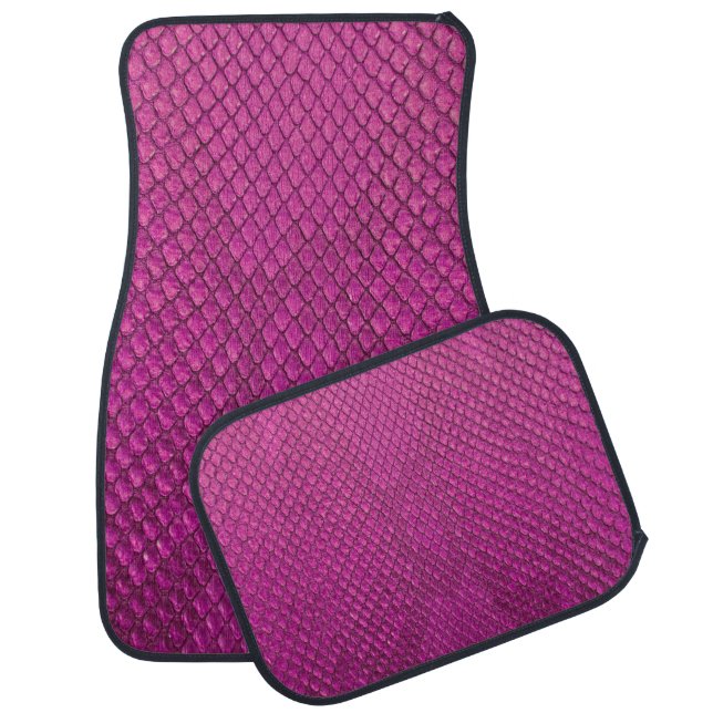 Pink Python: Snake Skin Texture. Car Floor Mat (Set)