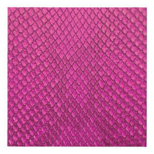 Pink python snake skin texture faux canvas print