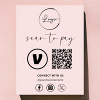 Pink QR Code Payment - Scan to Pay Business Logo