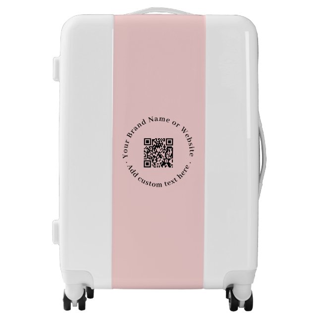 Pink QR | Feminine Girly Business ID Luggage (Front)