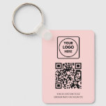 Pink QR | Professional Business Logo Design Keychain