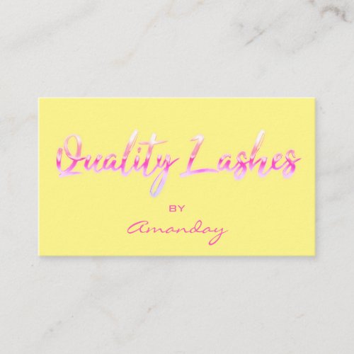 Pink Quality Lashes Extension Script QR Code Logo Business Card