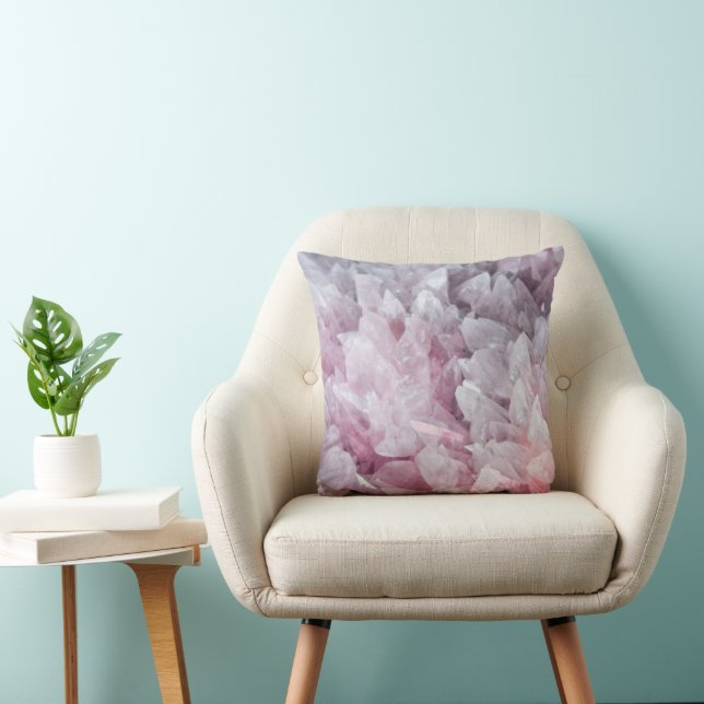 Pink Quartz Mind Body Spirit Energy Throw Pillow (Chair)