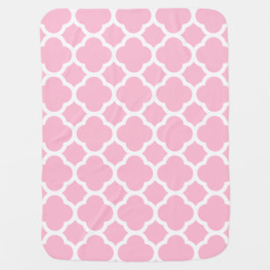 Pink Quatrefoil Pattern Made for a Princess Stroller Blanket