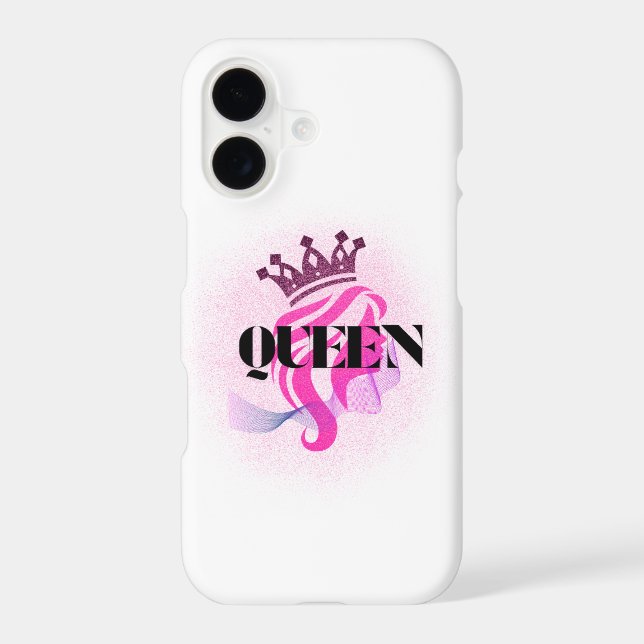 Pink Queen Crown Design – Confident Feminine Power Case-Mate iPhone Case (Back)