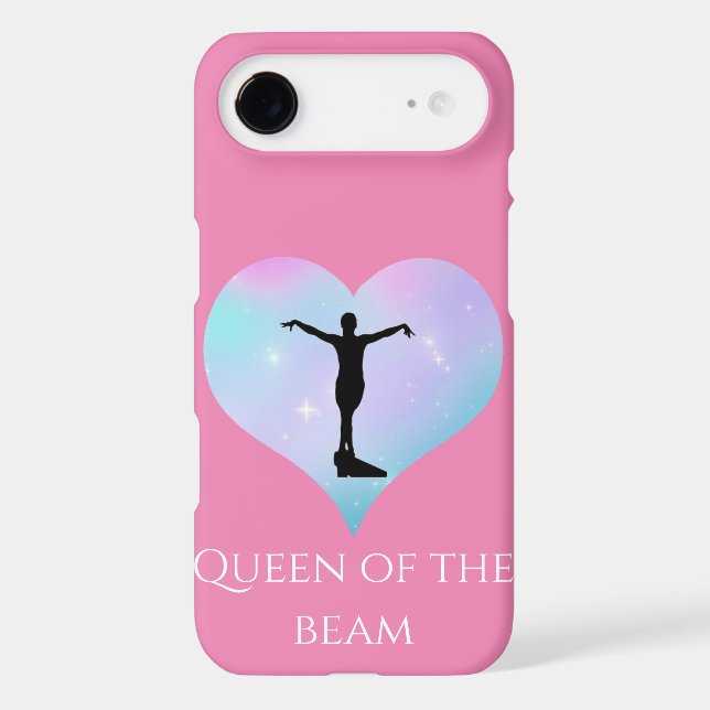 Pink Queen Of The Beam Gymnastics iPhone iPad Case (Back)