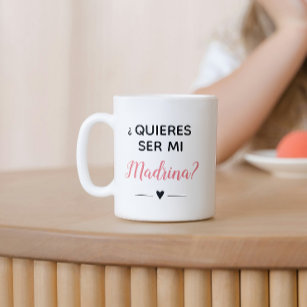 Pink Quieres Ser Mi Madrina Godmother Proposal Coffee Mug