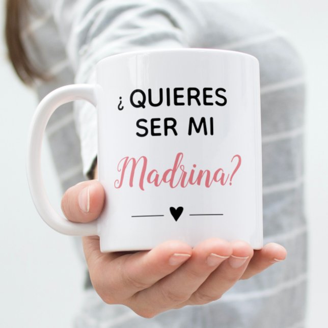 Pink Quieres Ser Mi Madrina Godmother Proposal Coffee Mug (Creator Uploaded)