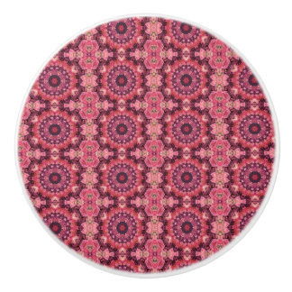 Pink Quilt Ceramic Knob