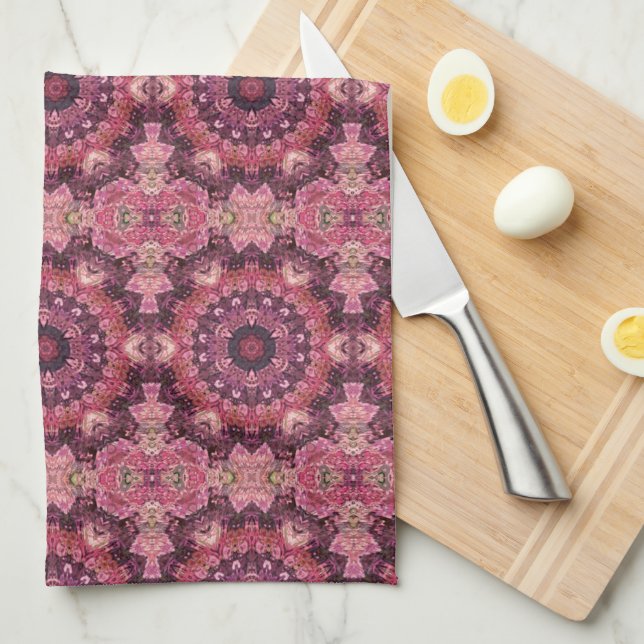 Pink Quilt Kitchen Towel (Quarter Fold)