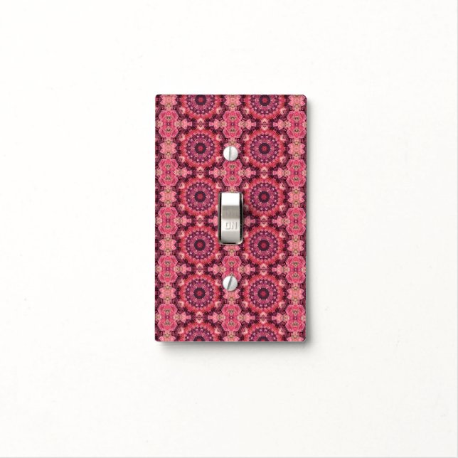 Pink Quilt Light Switch Cover (In Situ)