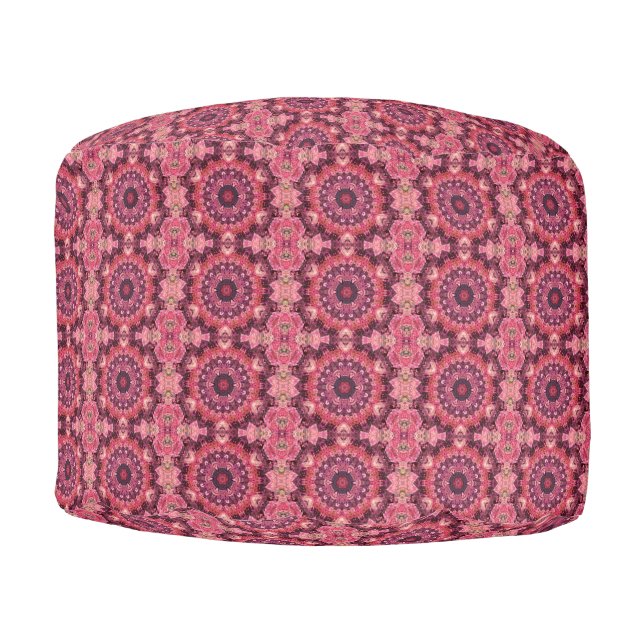 Pink Quilt Pouf (Front)