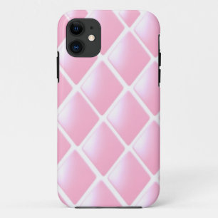 Pink Quilted Diamond Pattern iPhone 11 Case