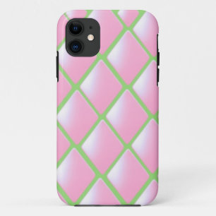 Pink Quilted Diamond Pattern iPhone 11 Case