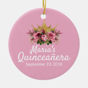 Pink Quinceañera Keepsake Ornament