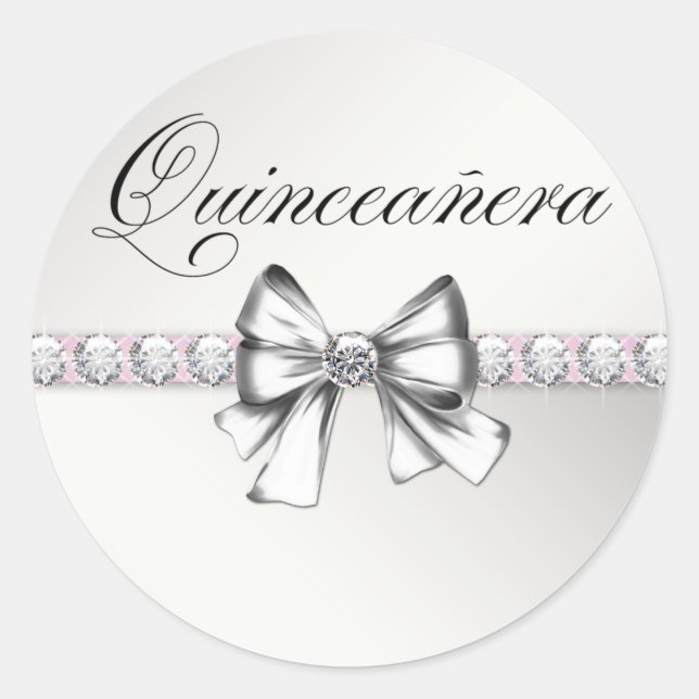 Pink Quinceanera Stickers (Front)