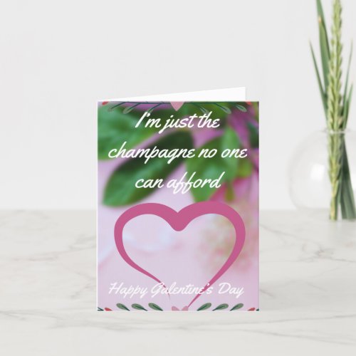Pink Quote Galentine Valentines Day Holiday Card
